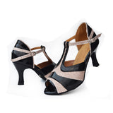 Fashion Cute Girl Latin Dance Shoes PU Women Tango Ballroom Salsa Dancing Shoes Pink Black