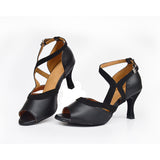 Satin Blue Black Women Latin Ballroom Salsa Dance Shoes Online Discount Dance Shoes Sandals