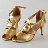 Yellow PU Latin Ballroom Salsa Tango Dance Shoes For Women Girls Teachers