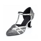Women Modern Dance Shoes Silber Gold Latin Ballroom Salsa Tango Samba Dance Shoes