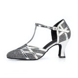 Women Modern Dance Shoes Silber Gold Latin Ballroom Salsa Tango Samba Dance Shoes