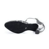 Women Modern Dance Shoes Silber Gold Latin Ballroom Salsa Tango Samba Dance Shoes