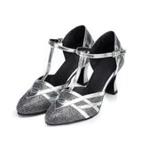 Women Modern Dance Shoes Silber Gold Latin Ballroom Salsa Tango Samba Dance Shoes