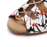 Soft Sole Latin Dance Shoes Adjustable Buckle Lace Up Ballroom Tango Salsa ChaCha Dancing Shoes