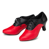 <transcy>Zapatos de baile latino negros rojos | Zapatos de baile de salón para mujer Salsa | Danceshoesmart</transcy>