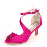 Shoes For Women High Heels Satin Sandals Summer Shoes Sandals Ankle Strap Plus Size 35-43