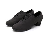 <transcy>Zapatos negros de danza moderna | Zapatos de baile de salón latino para mujer | Zapatos de salsa de tacón grueso | Danceshoesmart</transcy>