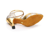 Customized Modern Dance Shoes | PU Latin Dance Shoes For Women | Gold Silver Ballroom Salsa Shoes | Danceshoesmart