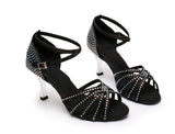 <transcy>Женская танцевальная обувь для сальсы | Обувь для бальных латинских танцев | Сияющий горный хрусталь | Danceshoesmart</transcy>