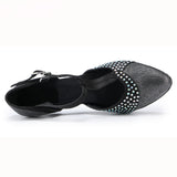 Ladies Latin Dance Shoes | Rhinestone Ballroom Salsa Shoes | Customized Heel | Danceshoesmart