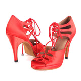 <transcy>Женская обувь для латинских танцев | Красные туфли для бальных танцев сальсы | Туфли на платформе</transcy>