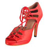 Women's Latin Dance Shoes | Red Salsa Ballroom Dance Shoes | Platform Shoes