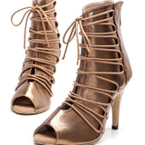 <transcy>Jazz Tango Suede Suede Training Zapatos de baile latino para bailarinas Botas de satén</transcy>