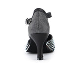 Ladies Latin Dance Shoes | Rhinestone Ballroom Salsa Shoes | Customized Heel | Danceshoesmart