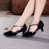 <transcy>Zapatos negros de danza moderna | Zapatos de baile de salsa de tango latino | Zapatos de baile para mujer | Danceshoesmart</transcy>