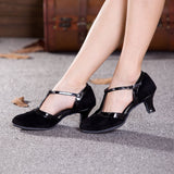 Black Modern Dance Shoes | Latin Tango Salsa Dance Shoes | Ladies Dancing Shoes | Danceshoesmart