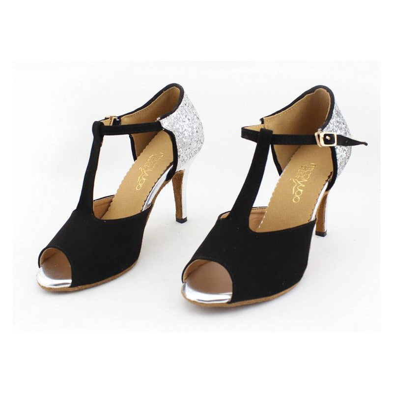 Women's Latin Dance Shoes | Suede Heels Sandals | Ballroom Dance Shoes | Danceshoesmart