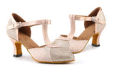 Ladies Latin Dance Shoes | Rhinestone Ballroom Salsa Shoes | Customized Heel | Danceshoesmart
