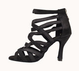 Women's Black Ballroom Tango Salsa Latin Dance Shoes Boots | Danceshoesmart
