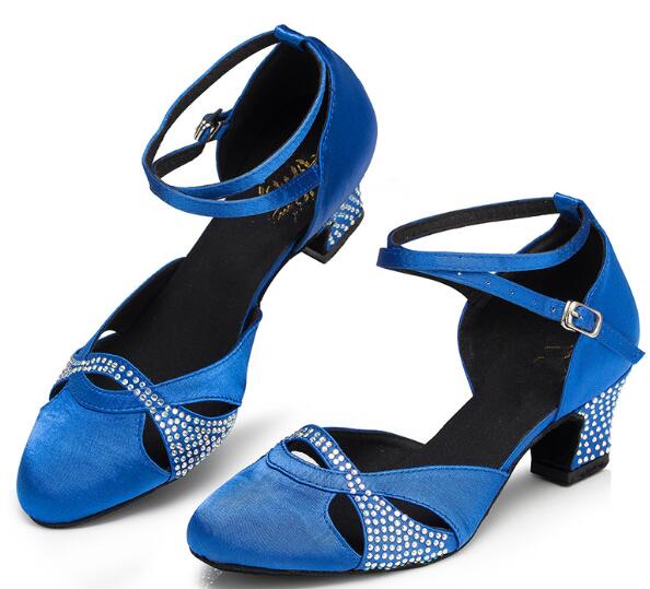 <transcy>Zapatos de baile de salón de satén | Zapatos de baile latino moderno para mujer | Zapatos de salsa de tacón personalizados con diamantes de imitación | Danceshoesmart</transcy>