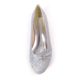 Women's Sparkling Glitter Rhinestone Flat Heel Flats Girls Low Heel Shoes