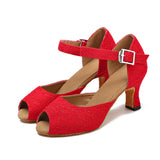 <transcy>Zapatos rojos de baile latino | Zapatos de baile de salón para mujer | Zapatos de salsa personalizados | Danceshoesmart</transcy>