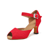 <transcy>Zapatos rojos de baile latino | Zapatos de baile de salón para mujer | Zapatos de salsa personalizados | Danceshoesmart</transcy>