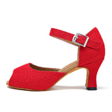 <transcy>Zapatos rojos de baile latino | Zapatos de baile de salón para mujer | Zapatos de salsa personalizados | Danceshoesmart</transcy>