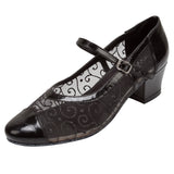 Modern Black Dance Shoes | Women's Latin Salsa Dance Shoes | Customized Heel | Danceshoesmart