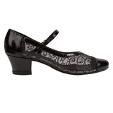 Modern Black Dance Shoes | Women's Latin Salsa Dance Shoes | Customized Heel | Danceshoesmart