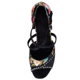 Rhinestone Latin Dance Shoes | Satin Ballroom Dancing Shoes | Women's Salsa Shoes | Danceshoesmart