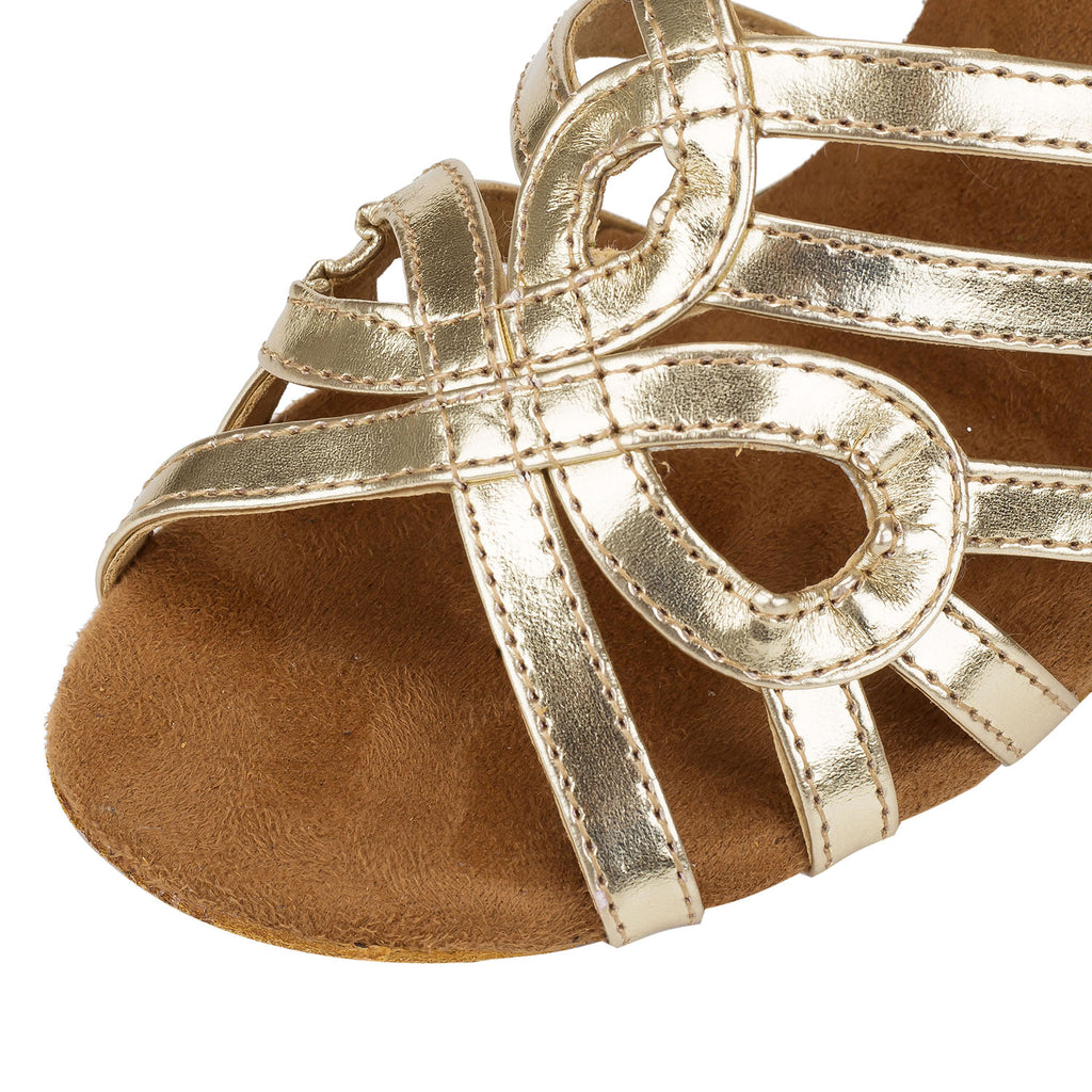 Gold Latin Dance Shoes | Cross Strap Ballroom Dance Shoes | Professional Dance Shoes | Danceshoesmart
