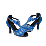 Satin Latin Dance Shoes | Salsa Rhinestone Dance Shoes For Women | Ballroom Dancing Shoes | Danceshoesmart
