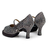 Platform Ladies Dance Shoes | Rhinestone Latin Ballroom Dance Shoes | | Customized Heel | Danceshoesmart