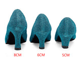 Blue Women Latin Dance Shoes | Modern Dance Shoes | Ballroom Salsa Shoes | Danceshoesmart