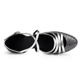<transcy>Zapatos de danza moderna | Zapatos de baile de salón latino con hebilla | Zapatos Salsa Grey | Danceshoesmart</transcy>