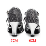 <transcy>Zapatos de danza moderna | Zapatos de baile de salón latino con hebilla | Zapatos Salsa Grey | Danceshoesmart</transcy>