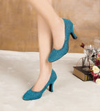 Blue Women Latin Dance Shoes | Modern Dance Shoes | Ballroom Salsa Shoes | Danceshoesmart