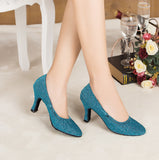 Blue Women Latin Dance Shoes | Modern Dance Shoes | Ballroom Salsa Shoes | Danceshoesmart