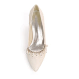White Pumps Wedding Shoes Bride High Heels Shoes For Woman Ladies Party Shoes