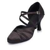 <transcy>Черные туфли для латинских танцев | Женская бальная обувь для сальсы | Танцевальная обувь Lady Tango | Danceshoesmart</transcy>