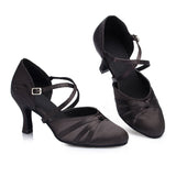 <transcy>Zapatos negros de baile latino | Zapatos de salón para mujer Salsa | Zapatos de baile Lady Tango | Danceshoesmart</transcy>
