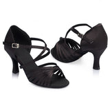 <transcy>Черные туфли для танцев сальсы для женщин | Обувь для латинских бальных танцев | Высокое качество | Danceshoesmart</transcy>