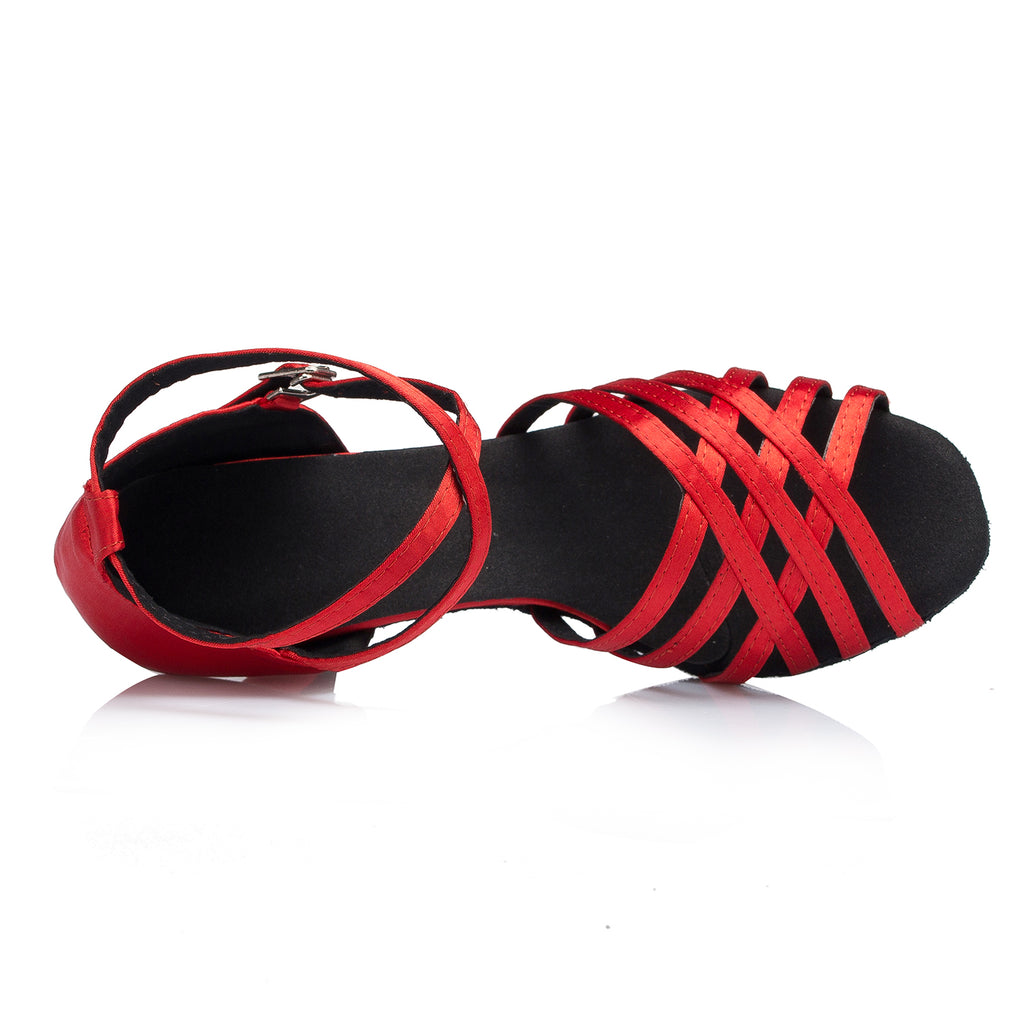 Drop Shipping Latin Dance Shoes | Women's Red Ballroom Salsa Shoes | High Quality | Danceshoesmart