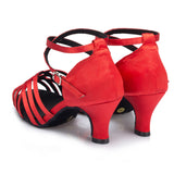 Drop Shipping Latin Dance Shoes | Women's Red Ballroom Salsa Shoes | High Quality | Danceshoesmart