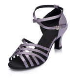 <transcy>Zapatos de baile latino | Zapatos morados Ballroom Tango | Zapatos de baile para damas y niñas | Danceshoesmart</transcy>