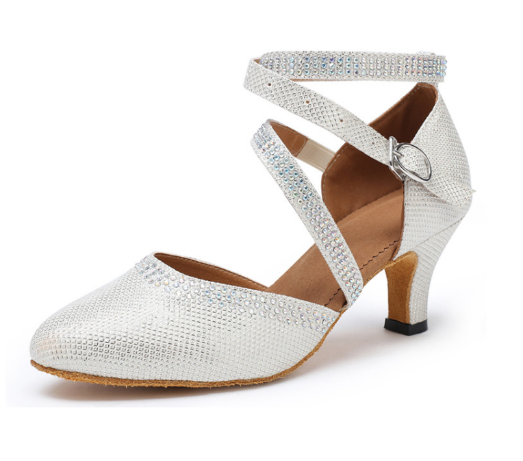 <transcy>Zapatos de baile latino para mujer | Zapatos de baile modernos con diamantes de imitación | Danceshoesmart</transcy>