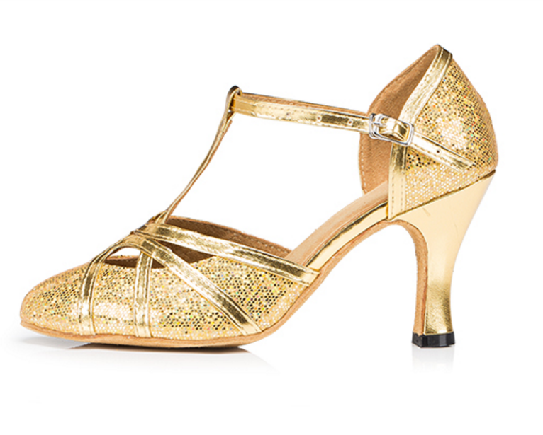 <transcy>Блестящие туфли для латинских танцев | Женская обувь для современного бального танца | Золото | Серебро | Danceshoesmart</transcy>