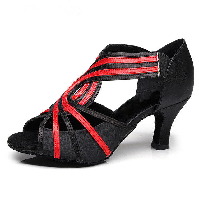 Women's Latin Dance Shoes | Ballroom Dancing Shoes Heel 75mm | Satin Soft Outsole | Danceshoesmart