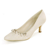 White Pumps Wedding Shoes Bride High Heels Shoes For Woman Ladies Party Shoes